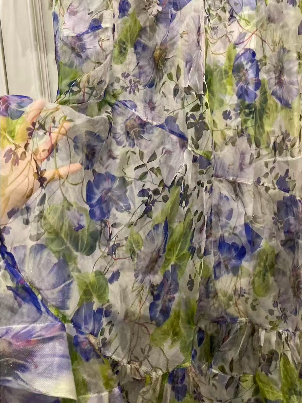 Zimmermann Floral Lavender & Green Long Sleeve Maxi Dress size 3 - Picture 10 of 13